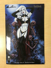 Load image into Gallery viewer, Lady Death Apocalyptic Abyss #1 Premium Foil Variant Cover by Elias Chatzoudis