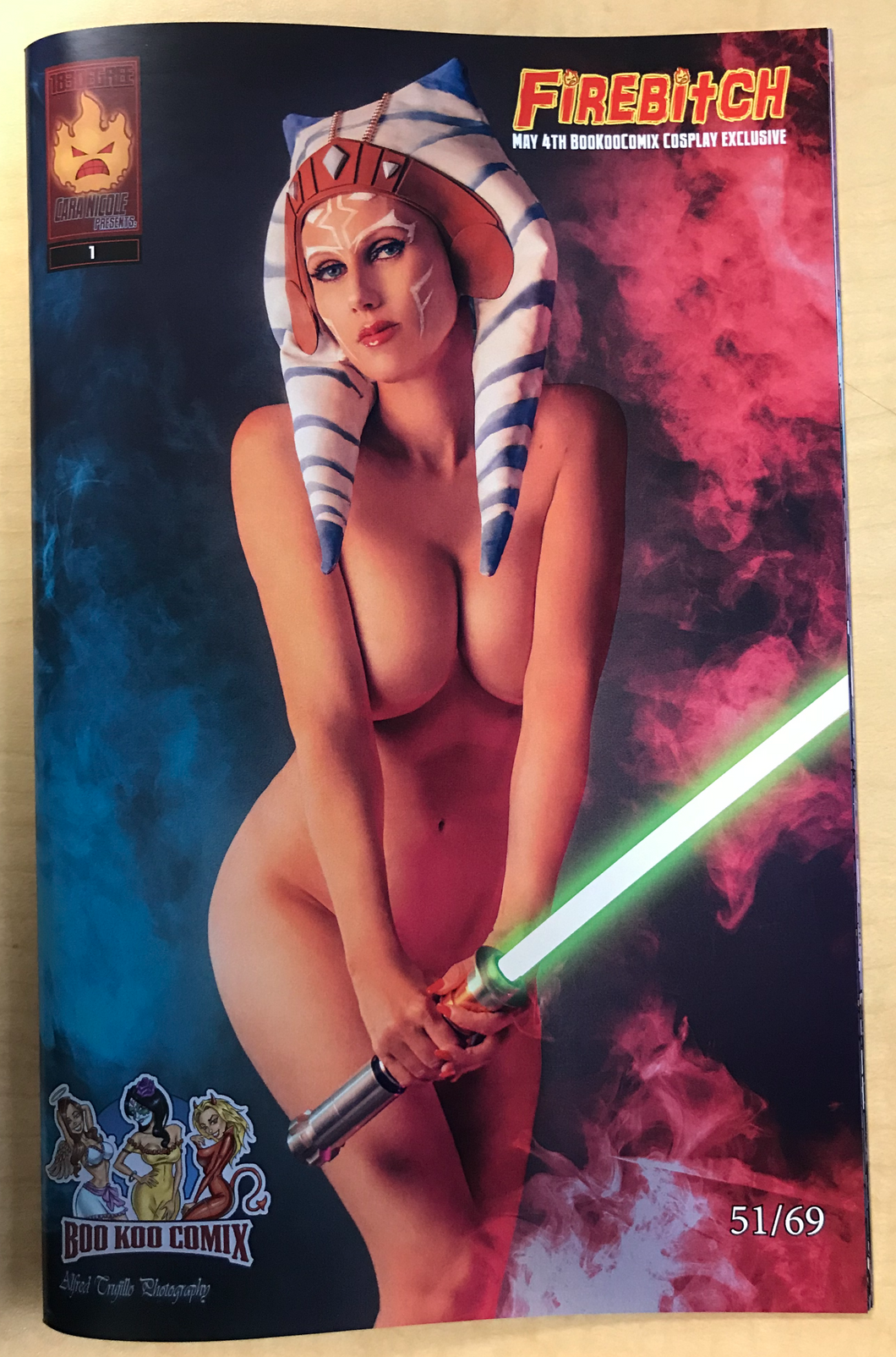 Firebitch #1 Cara Nicole Ahsoka Tano Cosplay May The 4th Be With You Variant Cover by Cara Nicole & Alfred Trujillo BooKooComix Exclusive Edition Limited to 69 Serial Numbered Copies Worldwide!!!