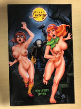 Load image into Gallery viewer, Faro&#39;s Lounge New Jersey Edition Friday The 13th Jason vs Scooby Doo Velma &amp; Daphne Naughty Chase Variant Cover by Emil Cabaltierra
