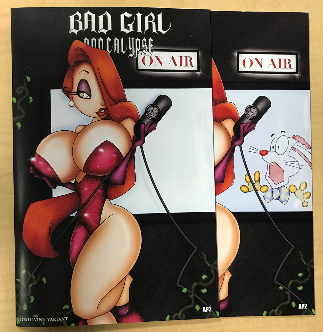 Bad Girl Apocalypse #1 Toxic Vine as Jessica Rabbit Naughty & Nice 2 Book Set by Stef Wilson Artist Proof AP Only 10 Made Forbidden Ink Comics Exclusive!!!