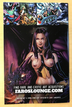 Load image into Gallery viewer, Faro&#39;s Lounge Anti Valentines 2 Jessica Rabbit as G I Joe Baroness vs Storm Shadow FULL NUDE Chase Variant Cover by Jose Varese!!!