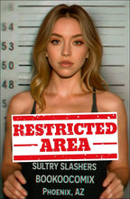 Load image into Gallery viewer, Sydney Sweeney Mugshot Homage 4 Book Variant Cover Set by Taurus Sultry Slashers