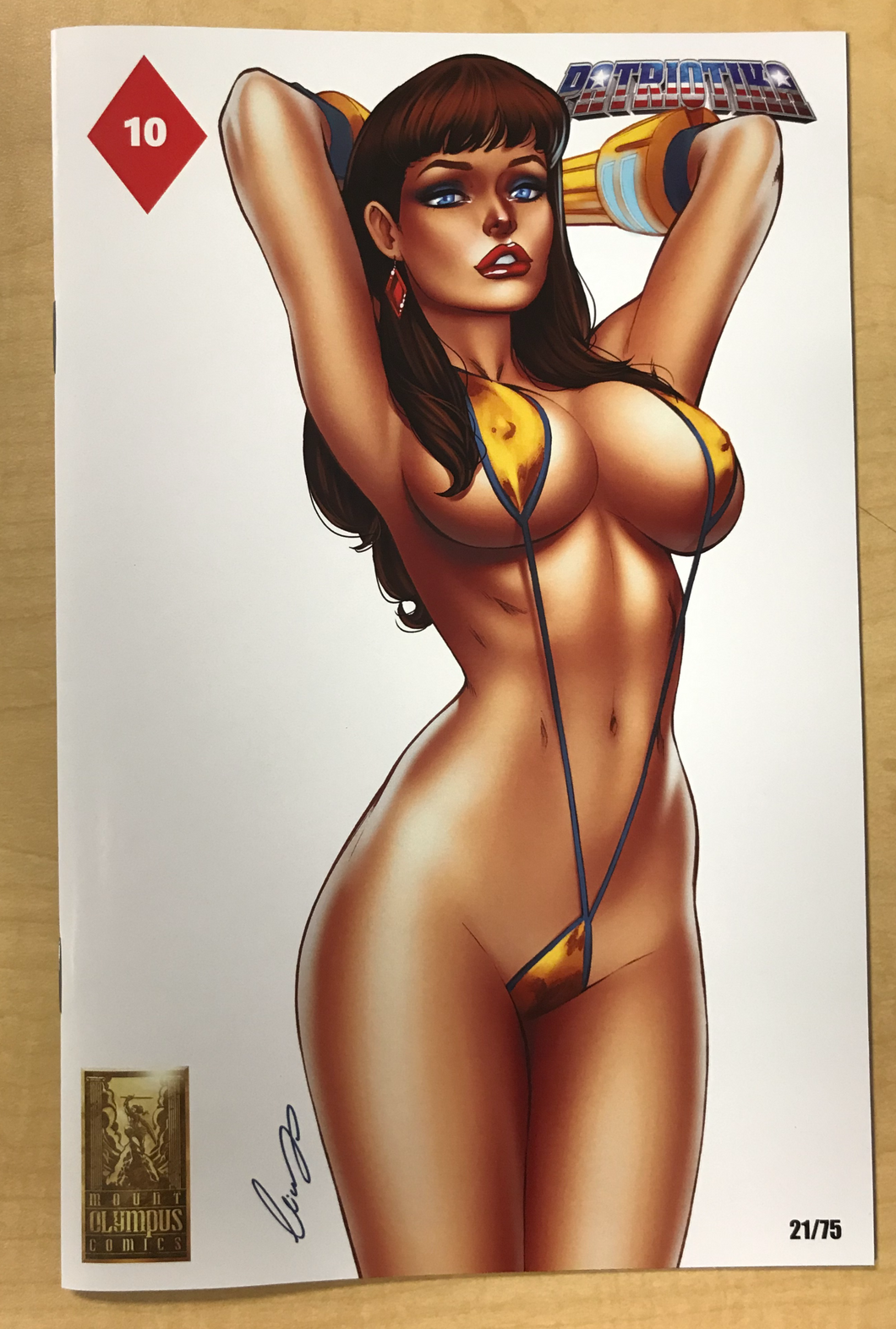 Patriotika #1 Ten of Diamonds Variant Cover by Elias Chatzoudis Only 75 Copies Made!!!