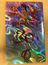 Load image into Gallery viewer, Hardlee Thinn #1 BooKoo Tattoo NAUGHTY TOPLESS Lava Holofoil Variant Cover by Nate Szerdy BooKooComix 20th Anniversary Exclusive Limited to Only 20 Serial Numbered Copies!!!