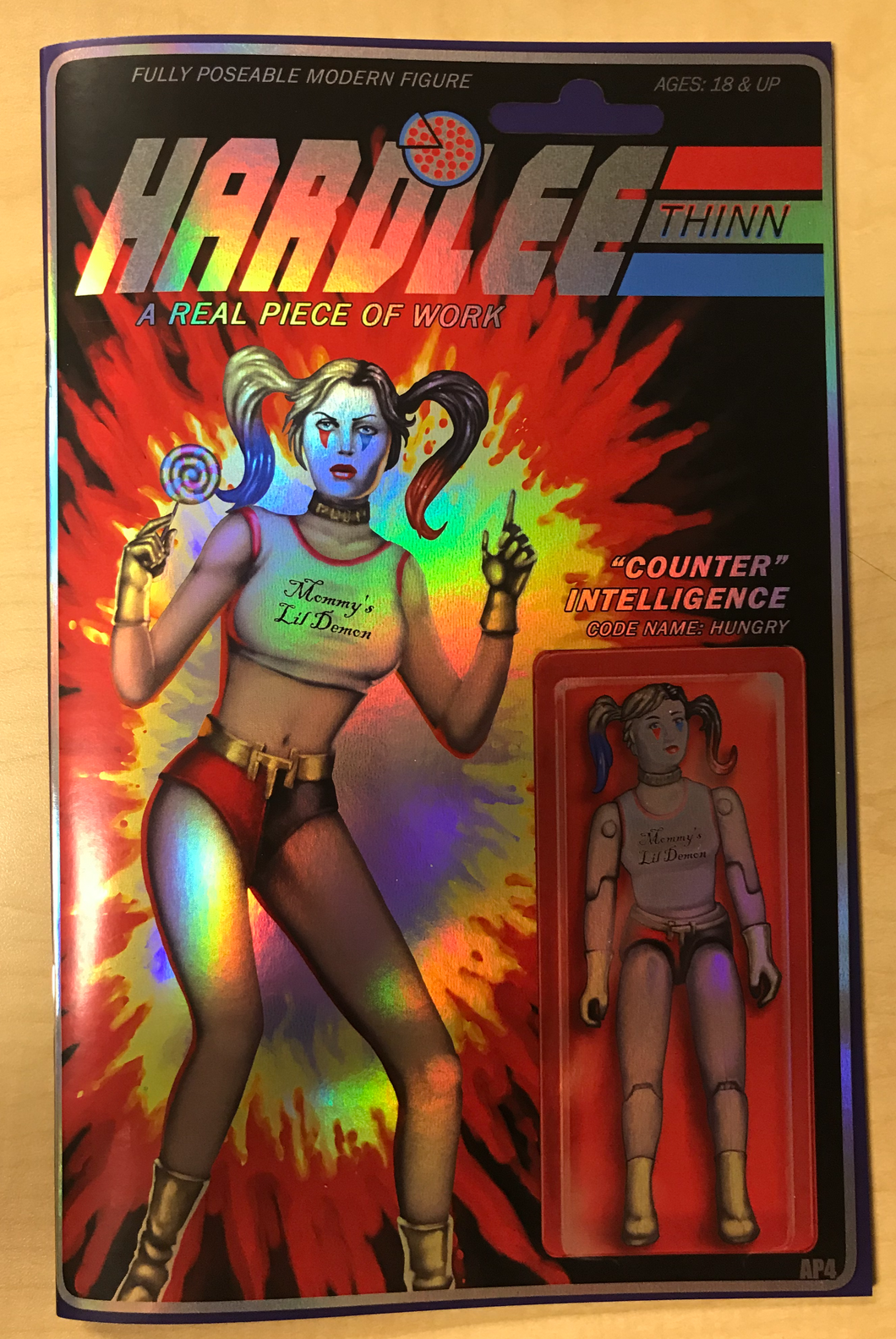Hardlee Thinn #1 G I Joe Action Figure Homage CHROME Variant Cover by Marat Mychaels Artist Proof Only 10 Copies Made!!!