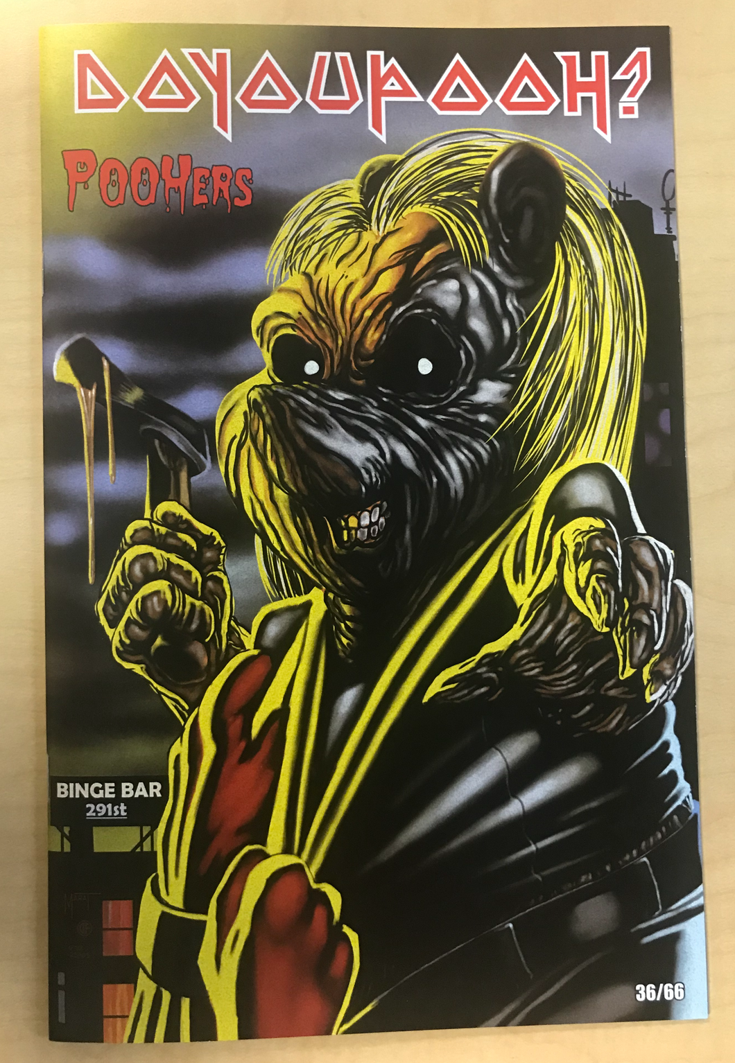 Do You Pooh? #1 IRON MAIDEN Killers Derek Riggs Album Cover Homage Variant Cover by Marat Mychaels Limited to 66 Serial Numbered Copies Jesse James Comics Exclusive!!!