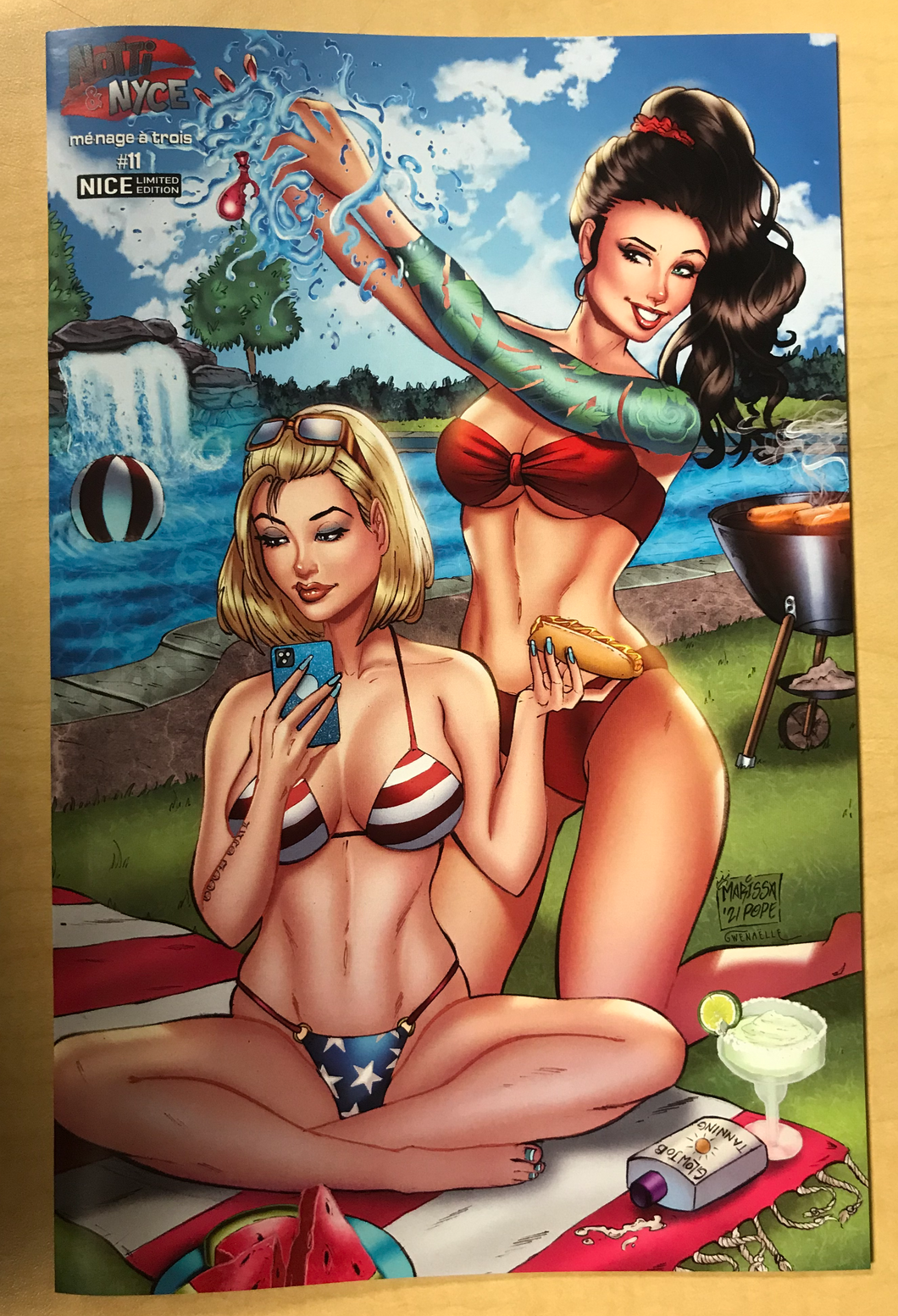 Notti & Nyce Ménage a Trois #11 NICE Variant Cover by Marissa Pope