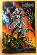 Load image into Gallery viewer, Lady Death: Dragon Wars #1 Dragon Slayer Edition by Ivan Reis Signed by Brian Pulido w COA Only 99 Copies Made!!!