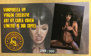 Vampirella #9 VIRGIN Variant Cover by Carla Cohen Scorpion Comics Exclusive Only 300 Copies Made!!!