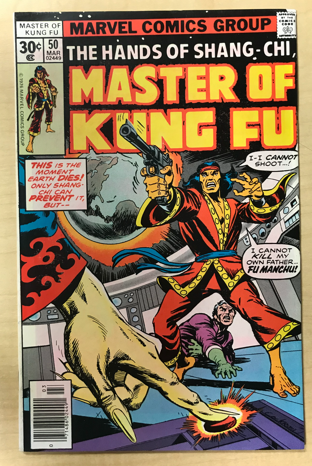 Master of Kung Fu (vol. 1) #50 Dave Cockrum Cover Marvel March 1977 VF Shang-Chi Fu Manchu
