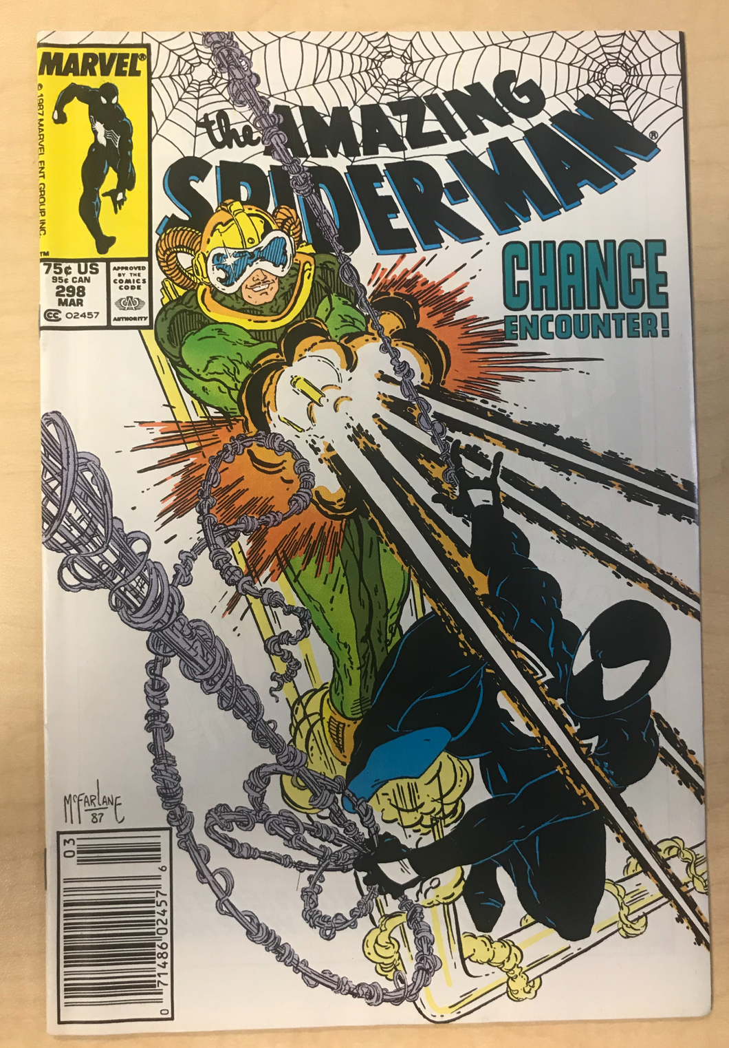 Amazing Spider-Man #298 1st Todd McFarlane 1st Eddie Brock 1st Venom VF/NM Newsstand Variant Edition Marvel Comics March1988