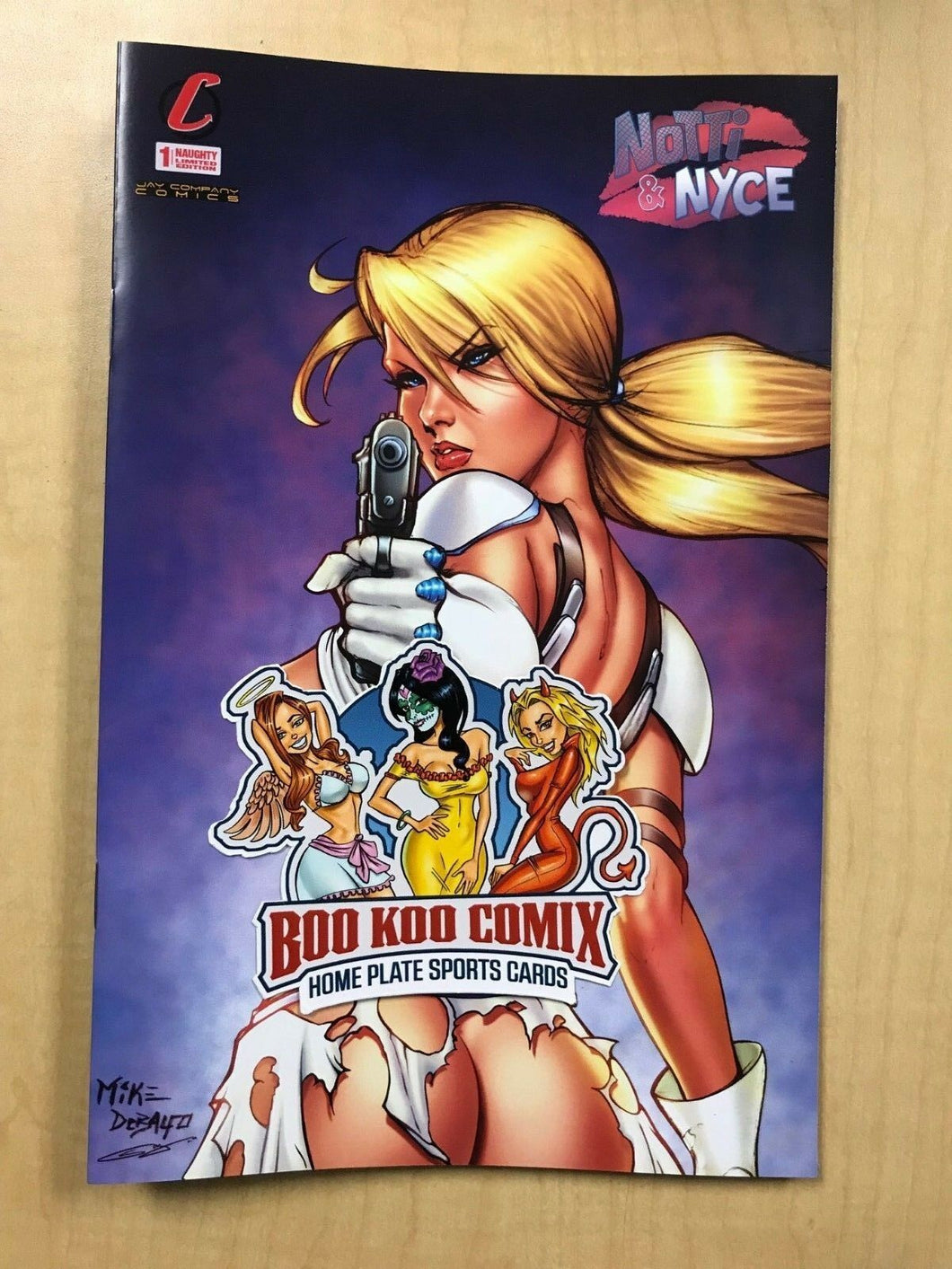 Notti & Nyce #1 Jay Company Naughty Blond Variant Cover by Mike Debalfo