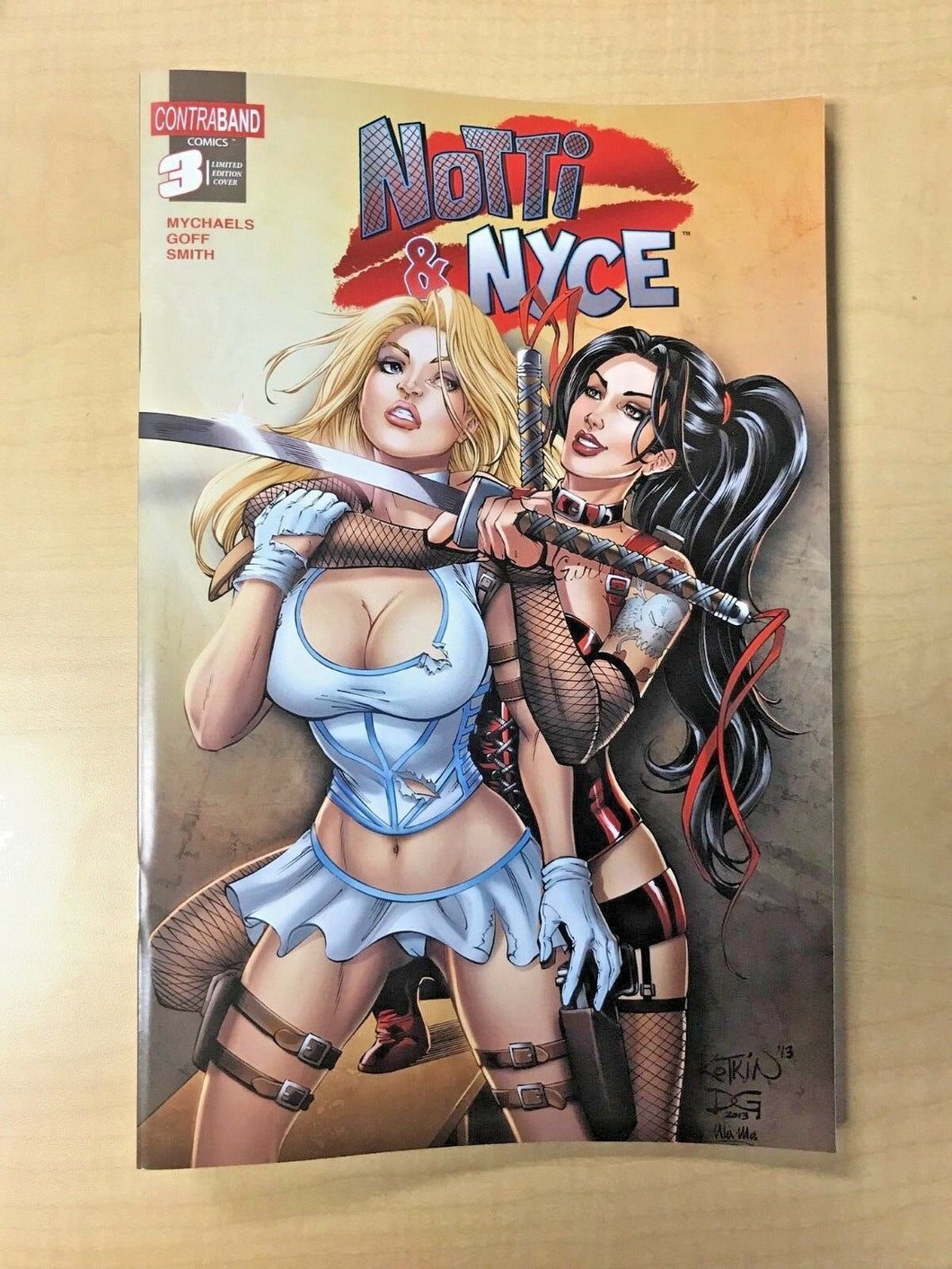 Notti & Nyce #3 NAUGHTY Variant Cover by ALEX KOTKIN Contraband Comics SOLD OUT