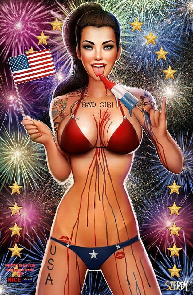 Notti & Nyce Menage a Trois #6 4th of July NICE Variant Cover by Nate Szerdy