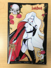 Load image into Gallery viewer, Lady Death Sketch Card All Stars #1 ROSE Variant Cover by Jackie Santiago Signed