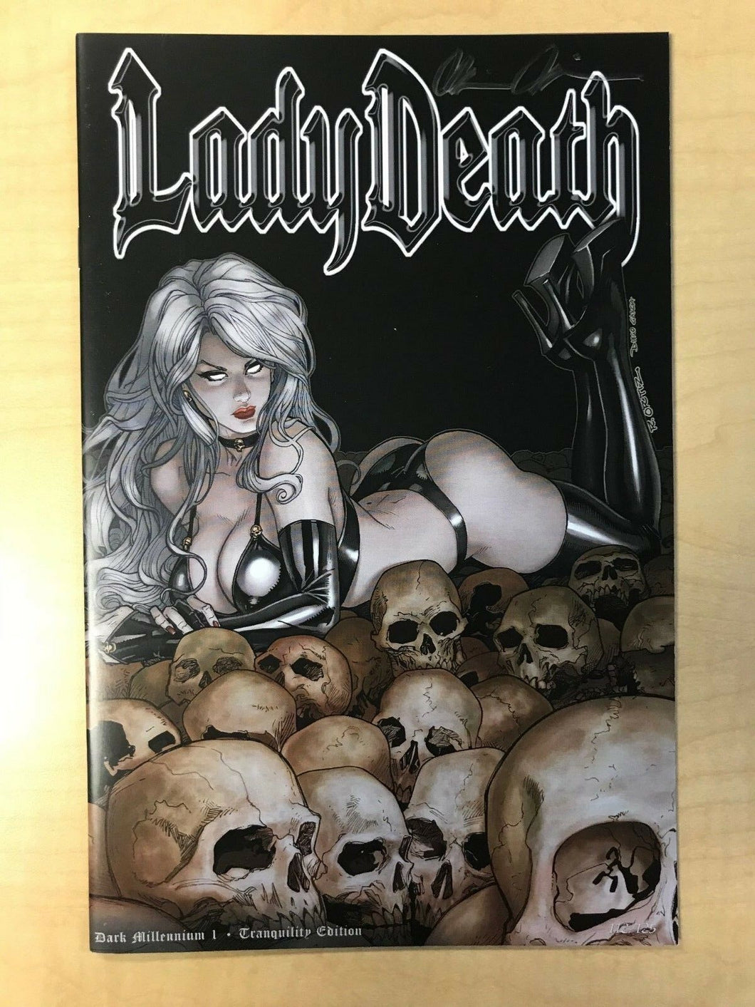 Lady Death Dark Millennium #1 Tranquility Variant Cover by Richard Ortiz Signed by Brian Pulido with a COA Limited to 125