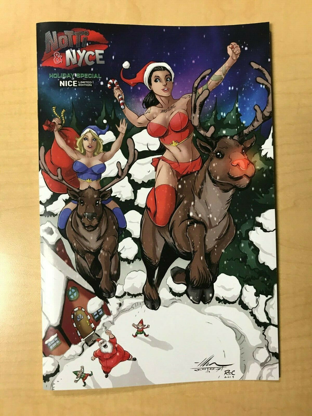 Notti & Nyce 2019 Christmas Holiday Special NICE Variant Cover by Ale Garza