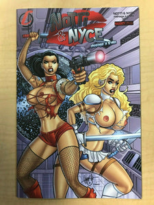 Notti & Nyce Menage A Trois #5 B NAUGHTY TOPLESS Variant Cover by Clint Hilinski