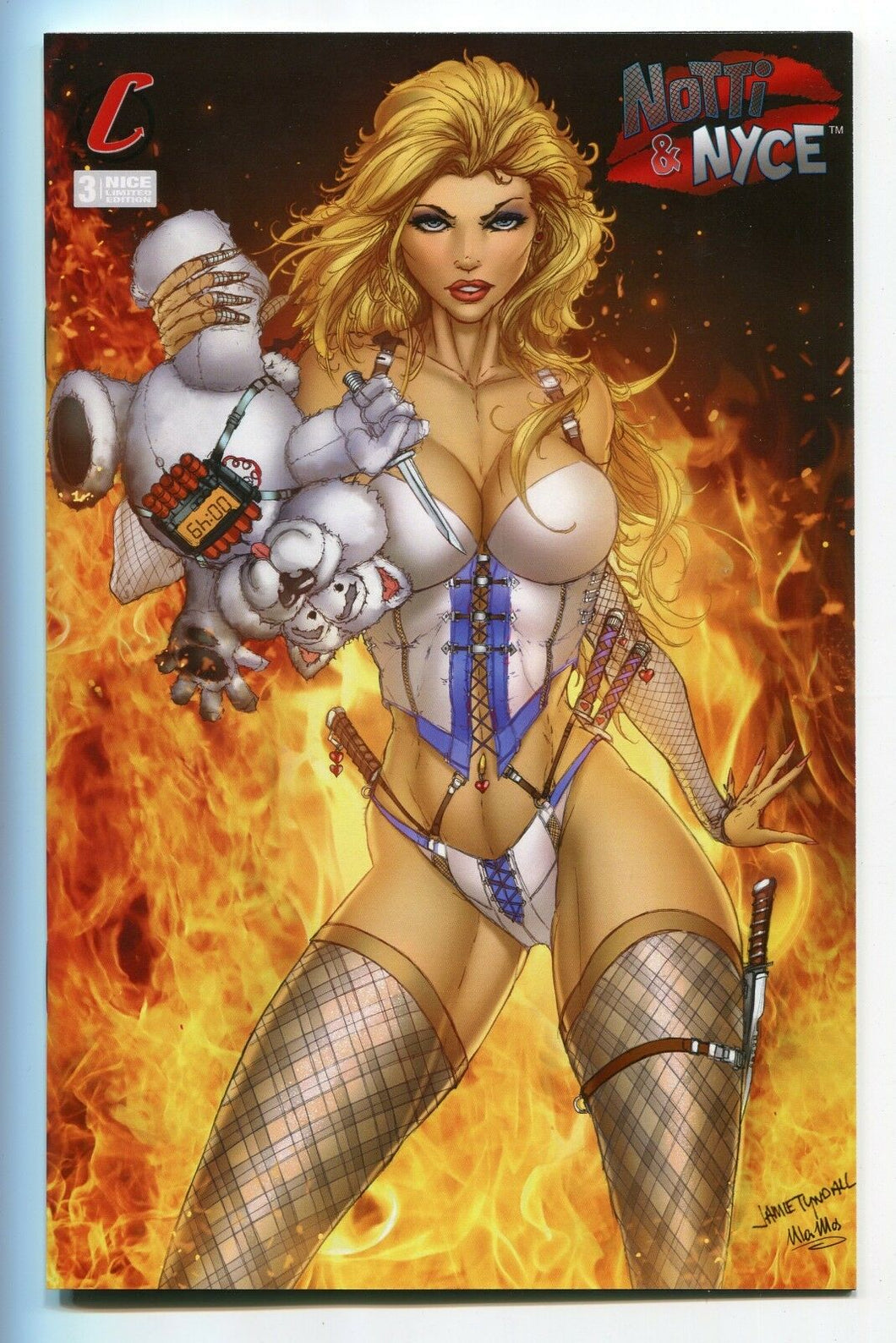 Notti & Nyce #3 Jamie Tyndall NAUGHTY Variant Cover Counterpoint Comics SOLD OUT