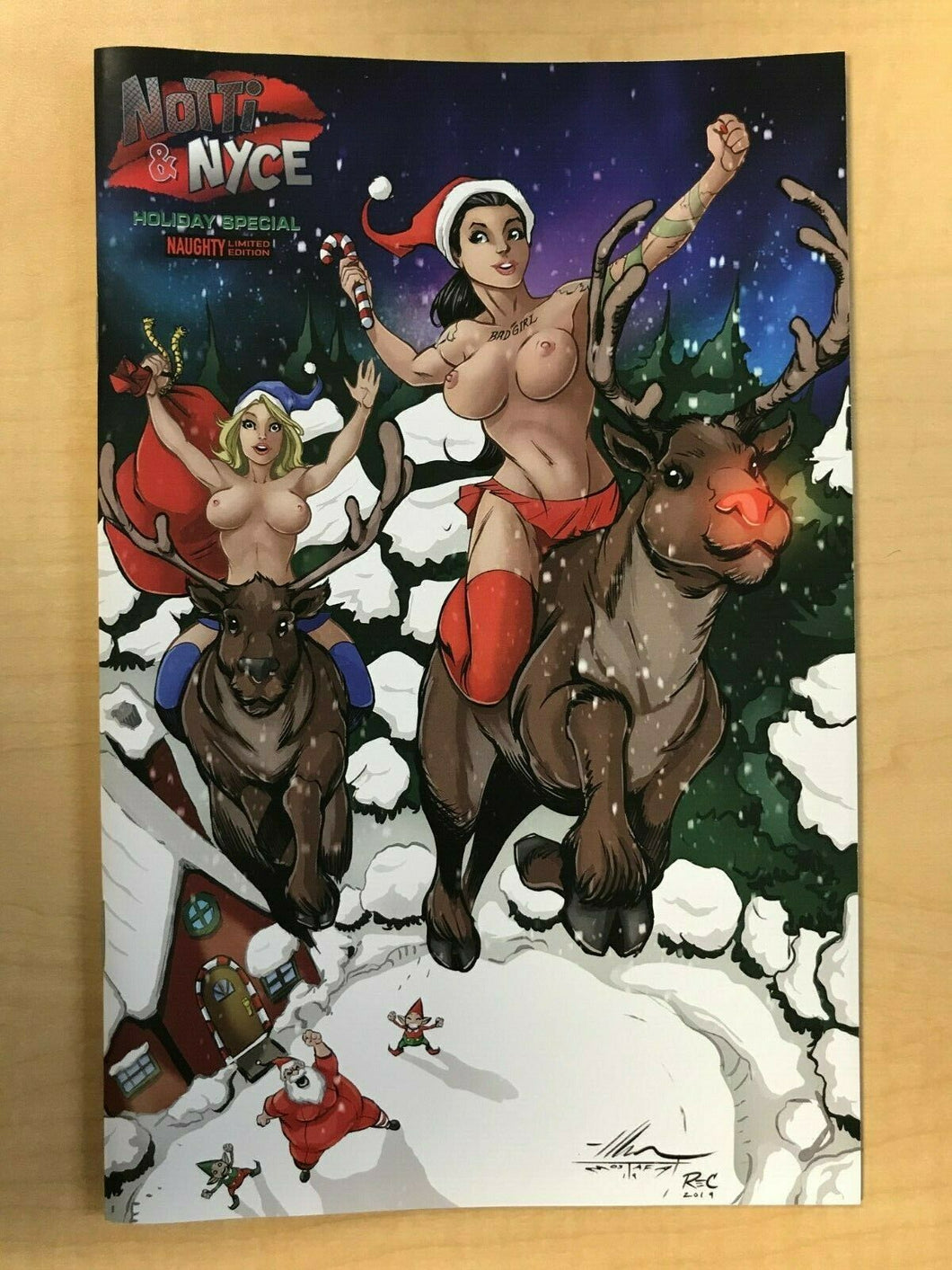 Notti & Nyce 2019 Christmas Holiday Special NAUGHTY Variant by Ale Garza