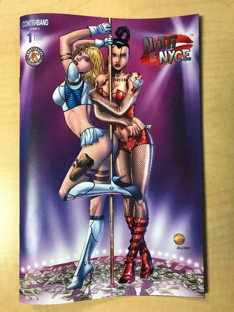 Notti & Nyce #1 NICE Stripper Variant Cover by Marat Mychaels Contraband Comics