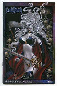 Lady Death Sketch Cards All Stars #1 Macabre Variant Cover by Scott Lewis /69