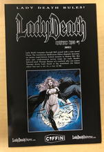 Load image into Gallery viewer, Lady Death: Oblivion Kiss #1 Golf Foil Premium Variant Cover by Paolo Pantalena Signed by Brian Pulido w/ COA