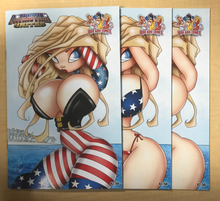 Load image into Gallery viewer, Patriotika United #1 Beach Babe Battle Suit, Bikini &amp; Nude Chase 3 book Set by Stef Wilson Only 50 Sets Made!!! BooKooComix Exclusive!!!