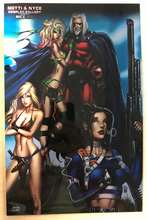 Load image into Gallery viewer, Notti &amp; Nyce: Cosplay Gallery #1 Uncanny X-Men #274 Jim Lee Homage Nice METAL Variant Cover by Marat Mychaels Artist Proof AP Only 10 Copies Made Comics Elite Exclusive!!!