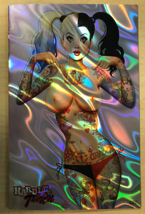 Hardlee Thinn #1 BooKoo Tattoo NAUGHTY TOPLESS Lava Holofoil Variant Cover by Nate Szerdy BooKooComix 20th Anniversary Exclusive Limited to Only 20 Serial Numbered Copies!!!