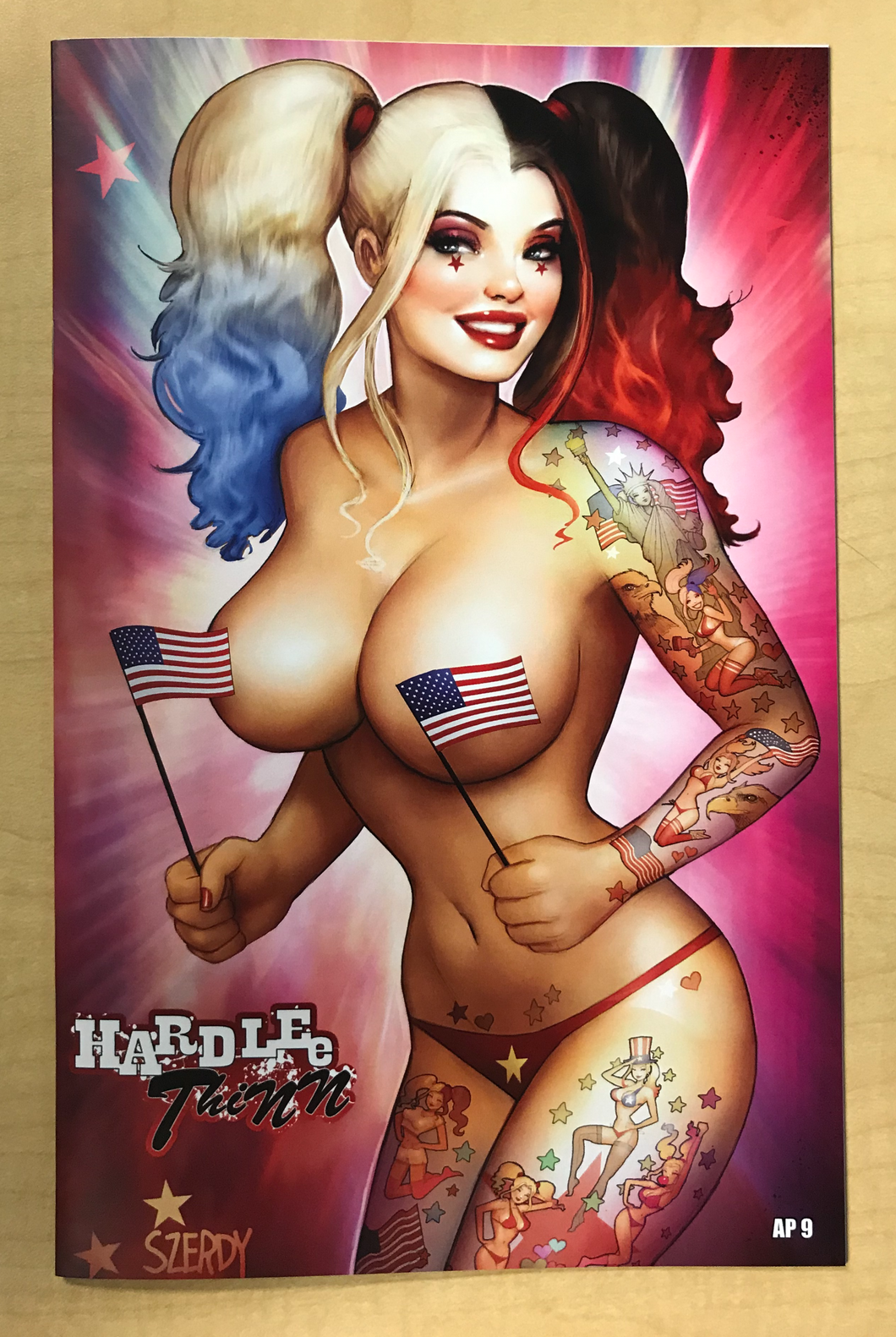 Hardlee Thinn #1 American Flag NICE Variant Cover by Nate Szerdy Artist Proof AP Only 10 Copies Made!!!