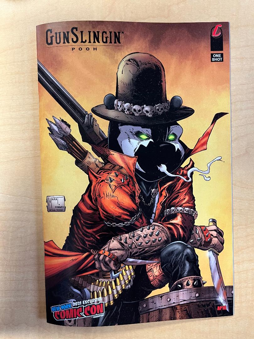 All Out Pooh Do You Pooh Spawn Gunslinger Todd McFarlane Homage Trade Dress Variant Cover by Marat Mychaels & Sean Forney Artist Proof AP Edition Limited to 10 Serial Numbered Copies 2021 NYCC Exclusive