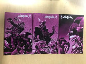 Batbear #1-3 David Finch Batman Homage Joker Purple 3 Book Set by Jacob Bear BooKooComix Exclusive Limited to 25 Serial Numbered Sets!!!
