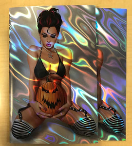 Totally Rad Life of Violet #3 Big Pumpkins Nice & Naughty Virgin Lava Holo-Foil Jeweled 2 Book Variant Set by Keith Garvey BooKooComix Exclusive Limited to 25!!!