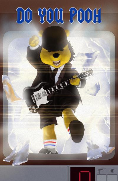Do You Pooh #1 AC/DC Blow Up Your Video Album Cover Homage Trade Dress Variant Cover by Marat Mychaels Limited to 50 BooKooComix Exclusive