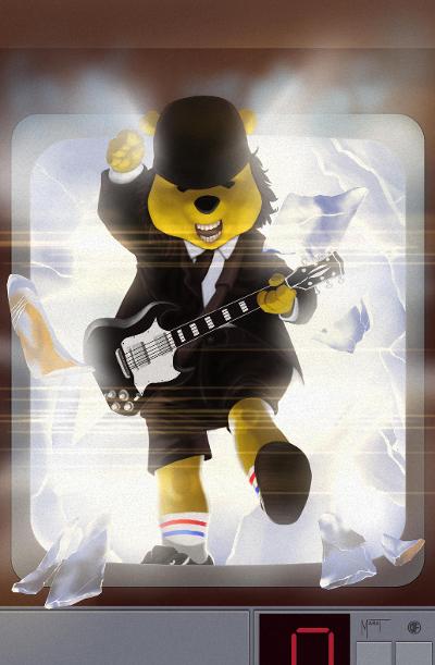 Do You Pooh #1 AC/DC Blow Up Your Video Album Cover Homage VIRGIN Variant Cover by Marat Mychaels Limited to 50 BooKooComix Exclusive