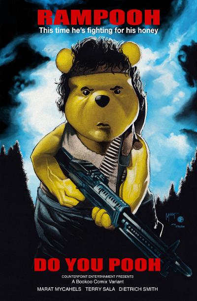 Do You Pooh #1 RAMBO Movie Poster Homage Trade Dress & Virgin Matching Number Set by Marat Mychaels Limited to 50 BooKooComix Exclusive