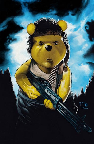 Do You Pooh #1 RAMBO Movie Poster Homage VIRGIN Variant Cover by Marat Mychaels Limited to 50 BooKooComix Exclusive