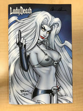 Load image into Gallery viewer, Lady Death Echoes #1 Naughty FTW Variant Cover by Bill McKay Signed Brian Pulido 125 Made!!!