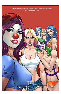 Totally Rad Life of Violet #3 The Lost Boys Movie Poster Homage Nice & Naughty 2 Book Set by Alfret Le BooKooComix Exclusive Limited to 50!!!!