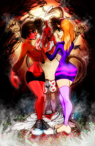 The Changeling #1 Velma & Daphne Cosplay Scooby Doo Homage Nice & Naughty Variant Cover 2 Bok Set by Antonio Dee BooKooComix Exclusive Limited to Only 69 Serial numbered Sets!!!
