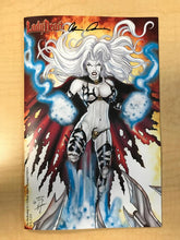 Load image into Gallery viewer, Lady Death The Reckoning #1 Tribute Battle Damaged Variant Cover by David Harrigan Signed Brian Pulido Only 125 Copies Made!!!