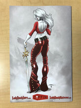 Load image into Gallery viewer, Lady Death Gallery #1 Crimson Turnaround FRONT Variant Cover by J Scott Campbell Signed Brian Pulido