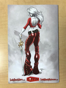 Lady Death Gallery #1 Crimson Turnaround FRONT Variant Cover by J Scott Campbell Signed Brian Pulido