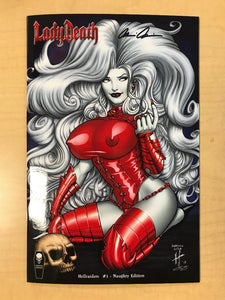 Lady Death Hellraiders #1 NAUGHTY Variant Cover by David Harrigan Signed Brian Pulido