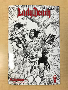 Lady Death Hellraiders #1 RAW Variant Cover by Diego Bernard Signed Brian Pulido