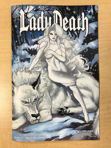 Lady Death Sworn #1 Winters Bane Variant Cover by Richard Ortiz Signed Brian Pulido 125 Copies Made!!!