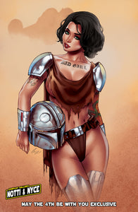 Notti & Nyce Cosplay Gallery The Mandalorian Cosplay NICE Variant Cover by Elias Chatzoudis 2022 May The 4th Exclusive Edition
