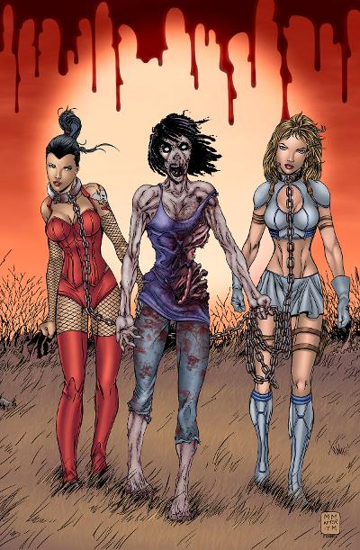 Notti & Nyce #1 The Walking Dead #19 DRIPPING BLOOD Virgin Variant Cover by Marat Mychaels 2021 BooKooComix Halloween Bash Exclusive