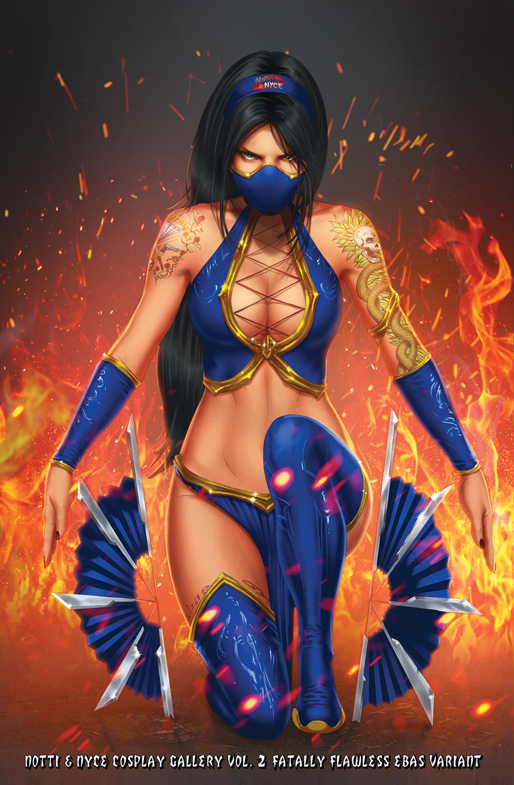 Notti & Nyce Cosplay Gallery Vol. 2 Fatally Flawless Mortal Kombat Kitana Homage Variant Cover by EBAS